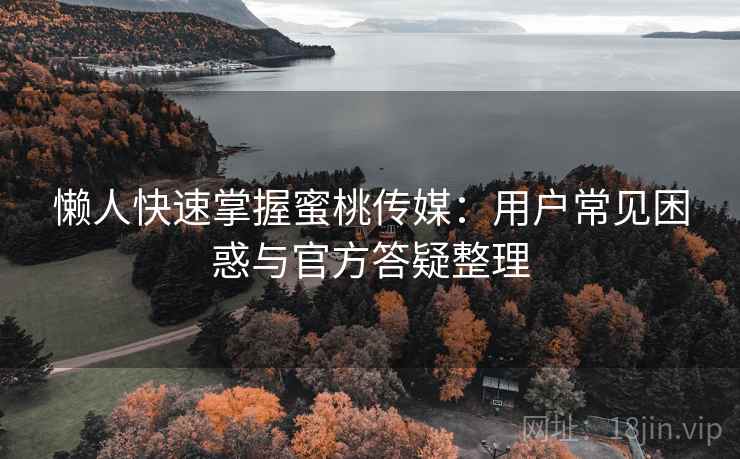 懒人快速掌握蜜桃传媒:用户常见困惑与官方答疑整理