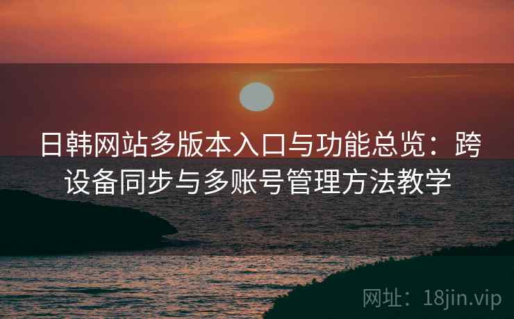 日韩网站多版本入口与功能总览：跨设备同步与多账号管理方法教学