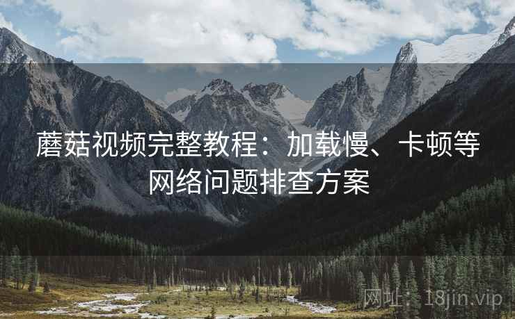 蘑菇视频完整教程:加载慢、卡顿等网络问题排查方案 第1张 蘑菇视频完整教程:加载慢、卡顿等网络问题排查方案 第1张