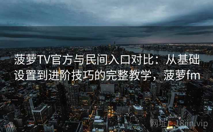 菠萝TV官方与民间入口对比:从基础设置到进阶技巧的完整教学,菠萝fm