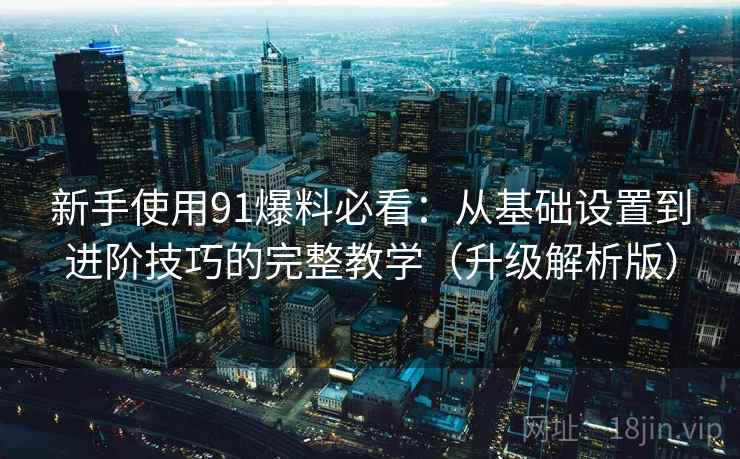 新手使用91爆料必看:从基础设置到进阶技巧的完整教学(升级解析版)