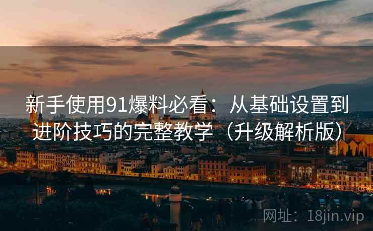 新手使用91爆料必看:从基础设置到进阶技巧的完整教学(升级解析版)